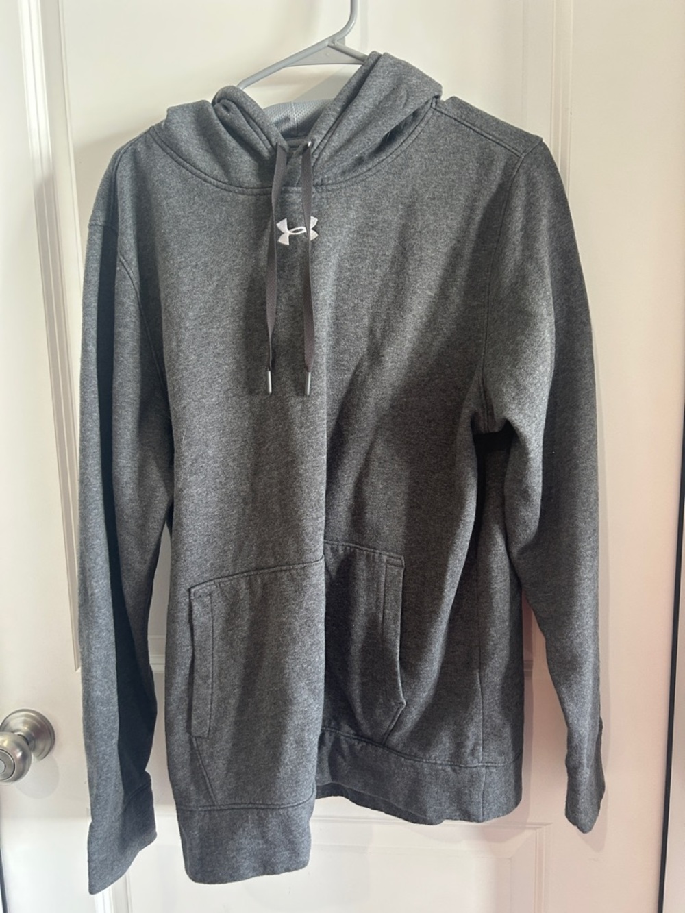 Under Armour Heather Gray Hooded Pullover